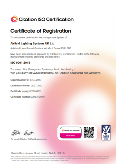 iSO cert ALS